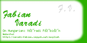 fabian varadi business card